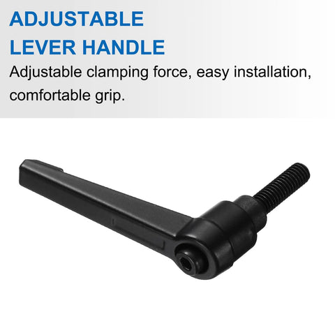 15 Pcs Lever Adjustable Handles M6 X 20mm Male Thread Level Clamping Handles Hand Stud Knobs Rotating Screw Handles With Locking Lever Black