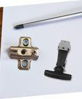 3 Pack Rubber Lock Latch Replacement Kit With T-Handle Hasp For Toolboxes And Car Hood Latch, visible components