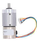 Hardcore Two Phase Four Wire Mini Gear Motor Crafted From Rust Resistant Stainless Steel Helical Gears For Dope 3D Printer Drives And Lightweight Robot Builds, featuring compact design and connecting wires.