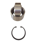 1 Inch Bore Uniball Bearing Set Includes Cup And Snap Ring For A Arm Replacement Joint Rod End Bearing, chrome and black components.