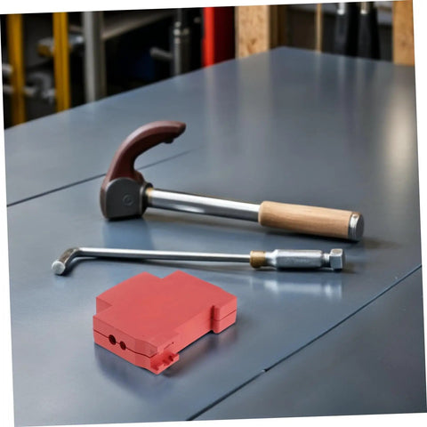 Ironclad Snap In Fire Suppression Case Featuring Condensed Aerosol Extinguisher Housing A Four Piece Kit on workbench with tools.