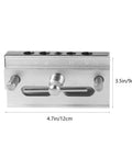 Top Shelf Self Centering Doweling Jig And Sharp Wood Drill Guide With Rugged Steel Bushings, 4.7in x 3.5in, precision tool for cabinetry.