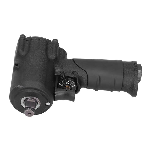 Mean Streak Half Inch Pneumatic Air Impact Wrench Packing Serious Heavy Duty Torque With Lightweight Ergonomic Feel And Smooth Variable Trigger, side view.