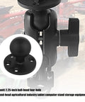 Rugged Aluminum Tablet Stand With 2.25 Inch Ball Mount for Farm and Warehouse Use, close-up of ball mount detail