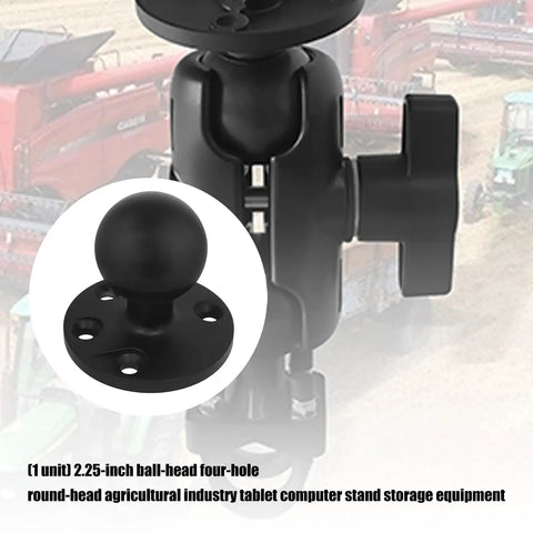 Rugged Aluminum Tablet Stand With 2.25 Inch Ball Mount for Farm and Warehouse Use, close-up of ball mount detail