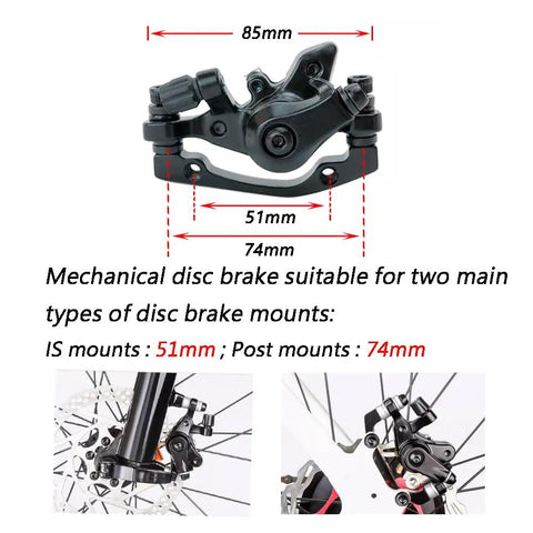 Mechanical Disc Brake Kit With Front And Rear Calipers And 160mm Rotors For Mountain Bikes, Road Bikes, And Folding Bikes