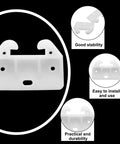 Smooth As Butter White Plastic Drawer Slide Rails 8 Pcs Rock Solid Furniture Track Brackets Easy Install Cabinet Replacement Hardware For Home Diy Makeover Projects, detailed view of a white plastic track bracket.