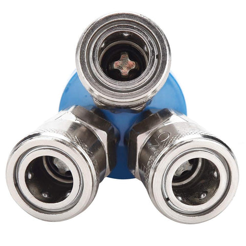 Sturdy Metal C Type Pneumatic Quick Fitting for One Quarter Inch Air Hose Quick Coupler Japanese Style Manifold Splitter