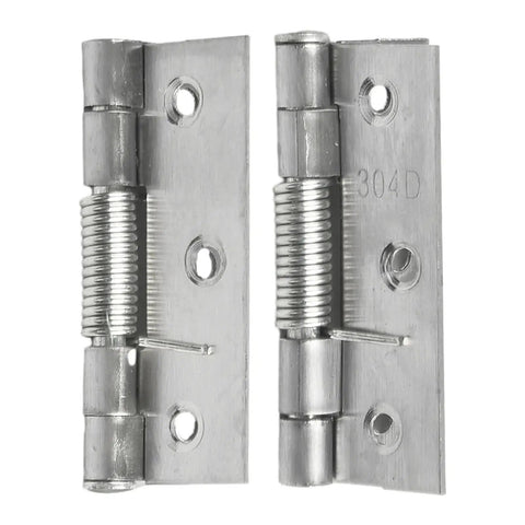 Two Piece Stainless Steel Spring Hinge Set For Cabinet Doors That Self Close And Keep It Quiet Folding Loose Leaf Wood Door Hinge