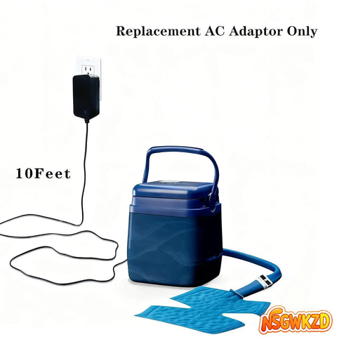 Polar Care Cube 6V Power Cord Replacement With On Off Switch 10 Foot DC Charging Cable 600mA Output Compatible With Kodiak Ice Machine Chargers And 10698 Adapters No Fuss Plug In Power Supply For Ice Therapy
