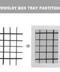 Adjustable Jewelry Organizer With Ultra Soft Sponge Lining And Removable Grid Dividers changes from individual partition to tray insert.