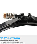 Slick Spring Barrel Nut Assembly For Pool And Spa Filter Housing Clamp Kit Featuring Heavy Duty Brass Fasteners And Leak Proof Gaskets For No Fuss Cartridge De Maintenance close-up of brass nut and spring on filter clamp