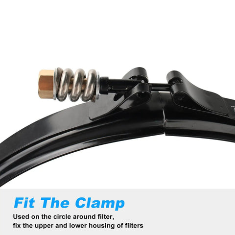 Slick Spring Barrel Nut Assembly For Pool And Spa Filter Housing Clamp Kit Featuring Heavy Duty Brass Fasteners And Leak Proof Gaskets For No Fuss Cartridge De Maintenance close-up of brass nut and spring on filter clamp