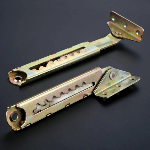 Beefy Sofa Lifting Hinge Set, Adjustable Angle Mount Connectors in rust-resistant steel, 2 piece with 7 gear positions