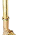 Waste And Overflow Turnstop Type 1-1/2 Inch Gauge in Solid Brass with Tuscan Bronze Finish for sink drains, side view
