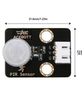 PIR Infrared Motion Sensor Module 3 Pack For Arduino And ESP32 With Easy Plug Cables Grab And Go Body Detection Plug And Play DIY Sensor Kit For Smart Home Projects, 31.6 x 23.8 mm