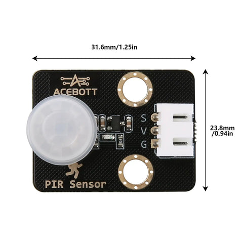 PIR Infrared Motion Sensor Module 3 Pack For Arduino And ESP32 With Easy Plug Cables Grab And Go Body Detection Plug And Play DIY Sensor Kit For Smart Home Projects, 31.6 x 23.8 mm