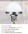 Compact Industrial Warning Light 44mm 24V DC AC LED Three Color One Layer Column Signal Tower Beacon For Continuous Light