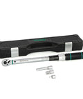 4-Piece Torque Wrench Set With 3/8-Inch Drive Click Wrench, 1/4-Inch and 1/2-Inch Adapters, 3-Inch Extension Bar, Storage Case