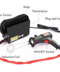 1500W Flameless Induction Heater Yanks Loose Stubborn Bolts Bearings And Drive Shafts Shop Grade Metal Heating Tool with induction coil and control switch.