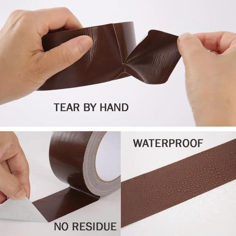 Heavy Duty Duct Tape 1 Inch By 44 Yards, Yellow, Multi Purpose No Residue Waterproof Tape For Repairs, Packaging, Bundling, Sealing, And Industrial Use, Tear By Hand, Great For Home, Workshop, And On The Job, shown torn by hand