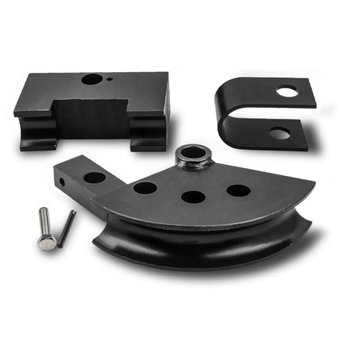 1-5/8 Inch Tubing Die Set For 120 Degree Bends, 5 Inch Radius Die Pair, parts and components arranged