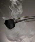 XL Wide Fit Polarized Wrap Around Safety Glasses Black Frame Smoke Lens in dramatic smoke effect