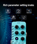 Pocket Sized Guitar Synth Pedal With Seven Polyphonic Tones, Individual Arpeggiator, showing controls and settings
