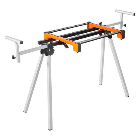 80 Inch Collapsible Miter Saw Work Table With Heavy Duty Rollers And Extendable Slide Rail Holds 300 Lbs Folds Flat For Easy Garage Transport Delivers Rock Solid Cutting Precision Anytime