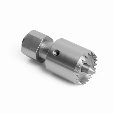 Top Tier Crown Drive Center With Spring Loaded Point fits most four jaw chucks, one inch diameter, premium steel lathe accessory.