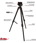 DeathGrip Aluminum Tripod With Durable, Lightweight Aluminum Frame For Hunting And Outdoors, Rock Solid Platform With Adjustable Legs