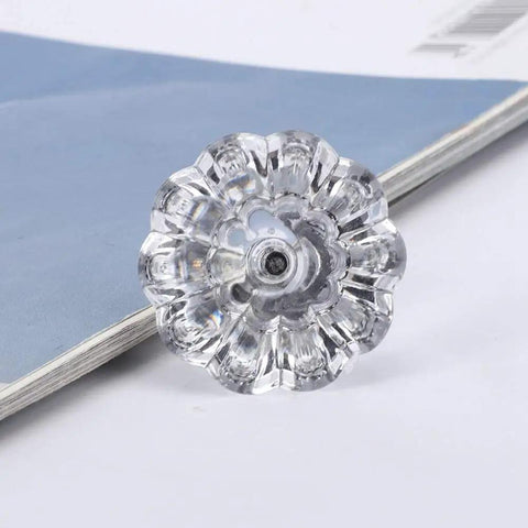 Crystal Clear Slick Acrylic Cabinet Door Knob Set Five Pack European Style Crystal Single Hole Drawer Pulls Handles