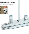 Universal Damaged Fastener And Pipe Thread Remover Tool For Broken Bolts Faucets And Pipes, close-up view of metal extractor.