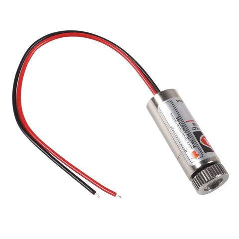5 Pack 650nm 5mW Red Laser Tube Heads With Adjustable Focus For Sight Positioning And Telescopes Includes 3 To 5V Power, silver laser module with red and black leads