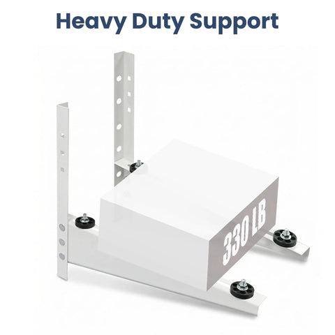 Heavy Duty Mini Split Wall Mount Bracket Built Tough For 9000-18000 BTU Ductless ACs And Heat Pumps, Universal Fit, Holds Up To 330 Lbs