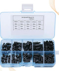180 Piece Nylon Thread Spacers Kit For PC Boards And DIY Electronics, Hex Standoff Spacers, Durable Anticorrosive Nylon, Portable Plastic Box, Great For Prototyping And Computer Builds, black M3 standoff spacer kit in compartment box