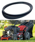 Heavy Duty V Belt Replacement For 532131264 531005026 And 544238901 shown with lawn mower in background