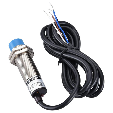 18mm Capacitive Proximity Sensor Switch Non Shield Type With 10mm Detection, 50 Inch Cable, 10-30V DC, NPN NO And NC, 4-Wire M18 Sensor