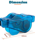 All In One Bike Chain Cleaner Kit With Four Pieces Pro Gear Cleaning Brushes showing dimensions 71mm x 135mm x 46mm