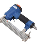 Top Notch Pneumatic Brad Nailer 20 Gauge Air Nail Gun with connector and steel frame, ideal for fine woodworking tasks.