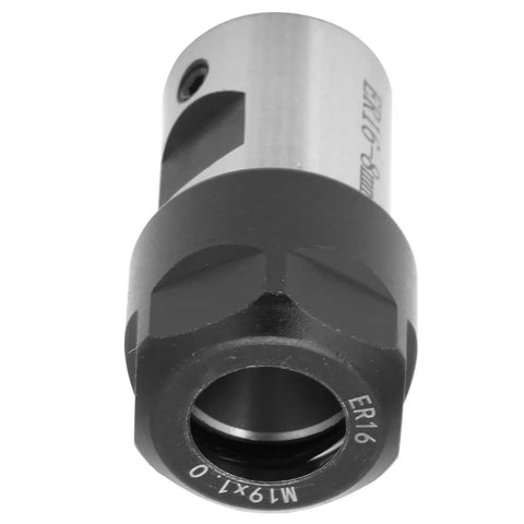 Heavy Duty ER16 Collet Chuck Holder For Milling Spindle Motor Shaft 8mm with tight clamp visible in metal construction close-up