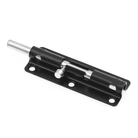Heavy Duty Five Inch Slide Barrel Bolt Latch Built Like A Tank For Quick Install And All Weather Matte Black Finish To Secure Yard Gates Sheds And Home Privacy Doors