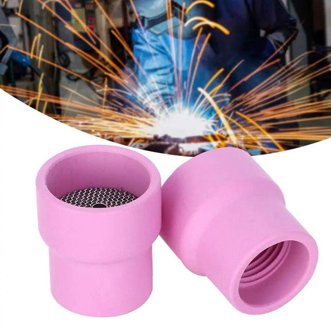 Premium 2 Piece Ceramic Welding Cups That Are A Total Game Changer For WP 9 20 And 25 Torch Series Tools, showcasing the heat-resistant design.
