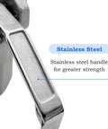 Close-up of Heavy Duty 3 Inch Type D Aluminum Cam And Groove Hose Coupling With Female Camlock Adapter Kit showing stainless steel handle.