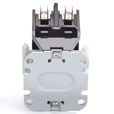 Front view of 2 Pole Air Conditioner Contactor, 40 Amp 240V Coil, Built Tough HVAC Contactor For Condenser And Compressor, 600VAC Compatible