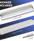 Spike Screeding Roller For Smooth Self Leveling Floors With 21mm Teeth 20 Inch Handle, splash guard, short handle shown