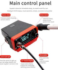 Main control panel of Cordless Soldering Station With T12 Handle Fits Milwaukee 18V 20V Battery Includes 5 Solder Tips
