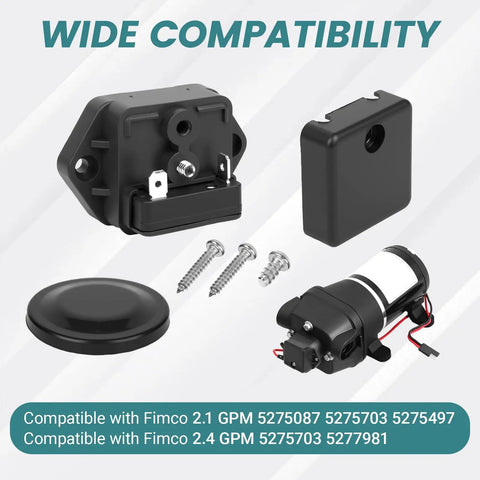 60 PSI Pressure Switch Assembly For 12V Diaphragm Pumps Auto Shutoff At Peak Keeps Your High Flow 2.1 And 2.4 GPM Pumps