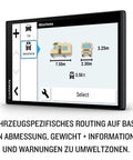 7 Inch Caravan Navigation System With Real Time Traffic showing motorhome routing options on screen