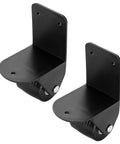 Heavy Duty Speaker Caster Wheels 2 Pack Rigid Non Swivel Rollers With L Mount Brackets Black PVC featuring durable brackets and smooth rolling function.